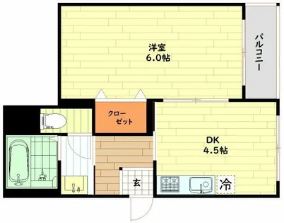 ルーナ福島【4階】の間取り