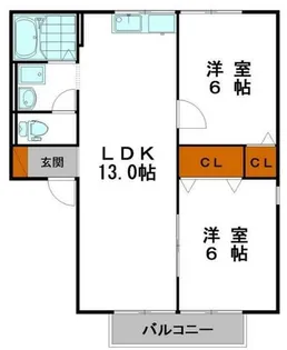 ア・カインドネス【205号室】の間取り