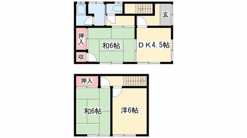 兵庫県姫路市田寺8丁目【一戸建】の間取り