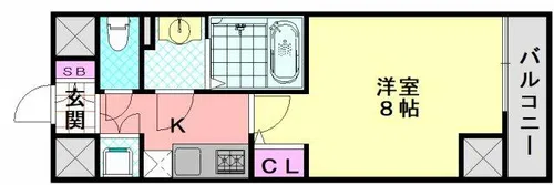 フォレストインサイド鳳【2階】の間取り