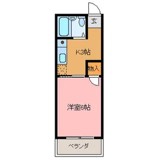 ハイツアサカワ【2階】の間取り