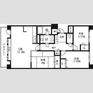 ソレイユ発寒【7階】の間取り