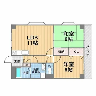 Vコート【3階】の間取り