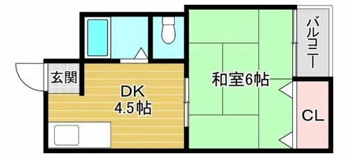 コーポ都【2階】の間取り