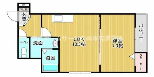 フジパレス山之内Ⅲ番館【3階】の間取り