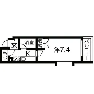1Kの間取り画像