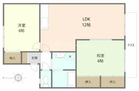 セジュール久留米インターB【1階】の間取り
