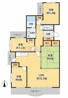 ライオンズマンション中央町【401号室】の間取り