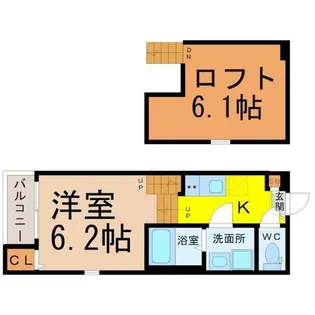 メサージュ八反【2階】の間取り