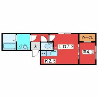リガーレ月寒東【2階】の間取り