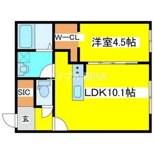 ルナ北広島【203号室】の間取り