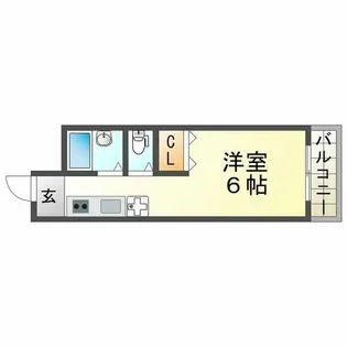 ガーデンパーティ西宮北口【105号室】の間取り