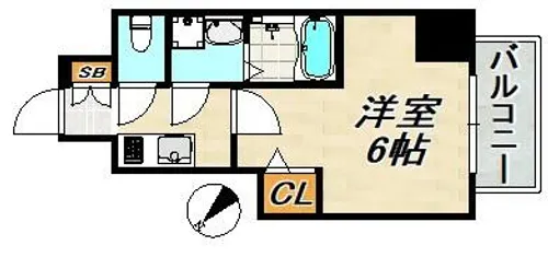セオリー神戸ウエストゲート【8階】の間取り