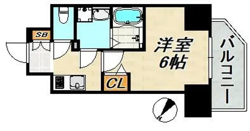 セオリー神戸ウエストゲート【15階】の間取り