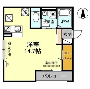 スカイフィールド C棟【1階】の間取り