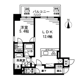 ザ・パークハビオ天満橋【13階】の間取り