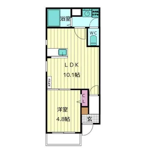 HARE【102号室】の間取り