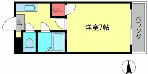 コーポフローレル【106号室】の間取り