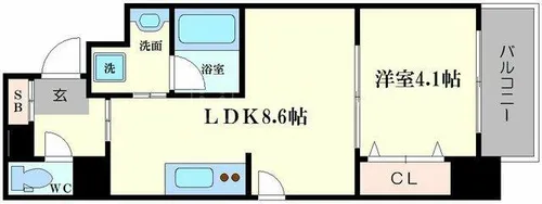 アザレア梅田【3階】の間取り