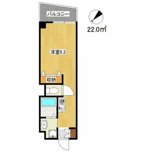 プライムタワー阿倍野40【602号室】の間取り