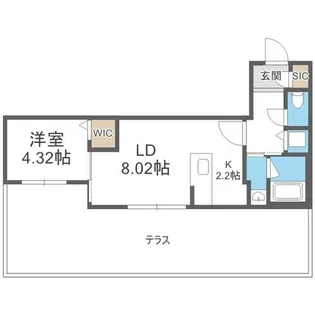 ラクラス大通東【1階】の間取り