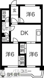 レヂデンス第2梅坪 A棟【4階】の間取り