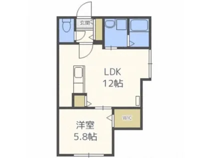 アルファー美園【401号室】の間取り