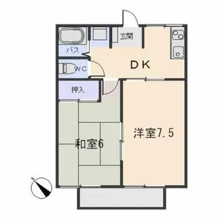 ハミング本田【203号室】の間取り