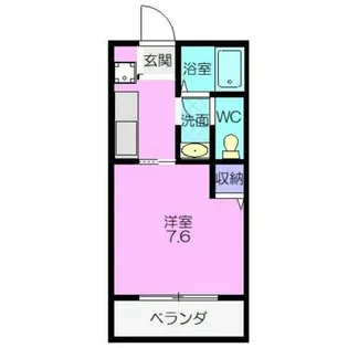 コーポ山本【C-1号室】の間取り