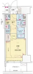 プレサンスOSAKA東中本エシデル【14階】の間取り