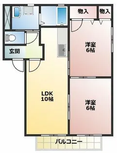 ルミエール江川B【201号室】の間取り