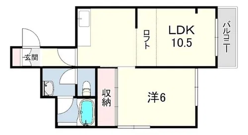 サンパレス21東園田2【3階】の間取り