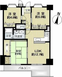 フォルザ住吉N棟【11階】の間取り