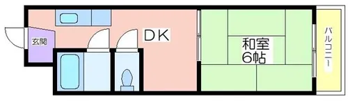 シャトル山之内【8階】の間取り
