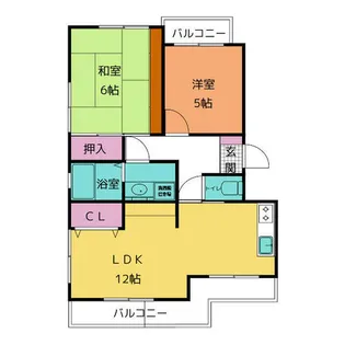 ハイツ幸【3階】の間取り