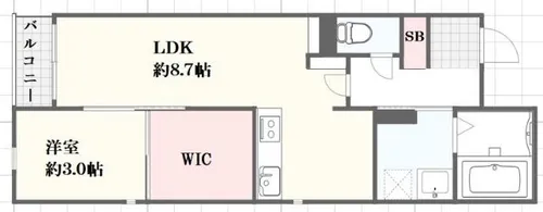 1LDKの間取り画像