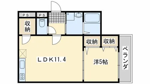 フジパレスリーブズテラス【2階】の間取り