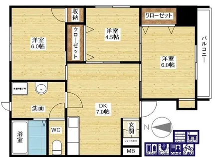 メゾンエトワール【4階】の間取り