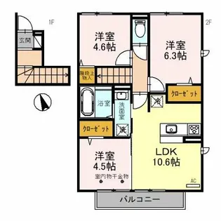 T-room【2階】の間取り