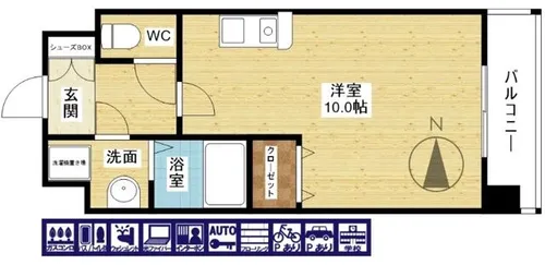 エクセレント上新15【10階】の間取り