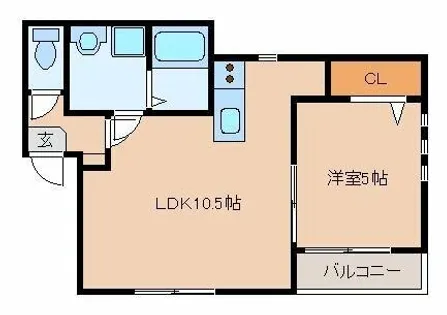 プルデント美野島【101号室】の間取り