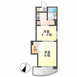 ジョイフル鶴舞【6階】の間取り