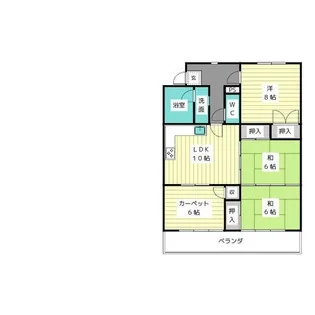 ユニーブル西里【1階】の間取り