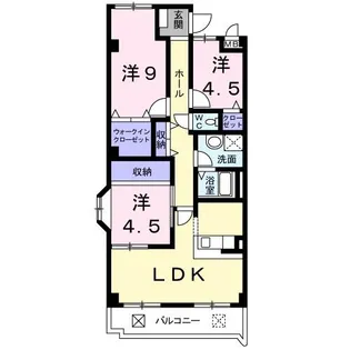 シェリール河崎2【4階】の間取り