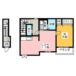 アドラーブル Y【2階】の間取り