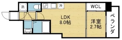 プラ・ディオ新深江【8階】の間取り