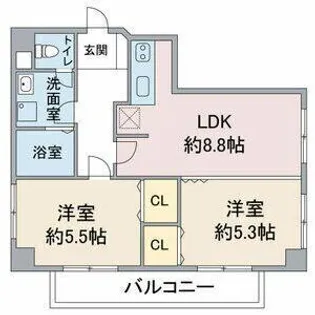 WISTERIA社台 L.H【3階】の間取り