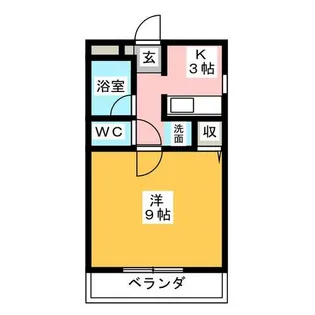 あけぼのマンション【3階】の間取り