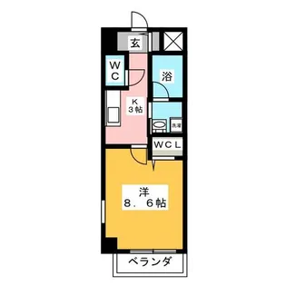 プリムヴェール【4階】の間取り