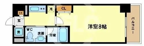 アーデン京町堀ウエスト【10階】の間取り